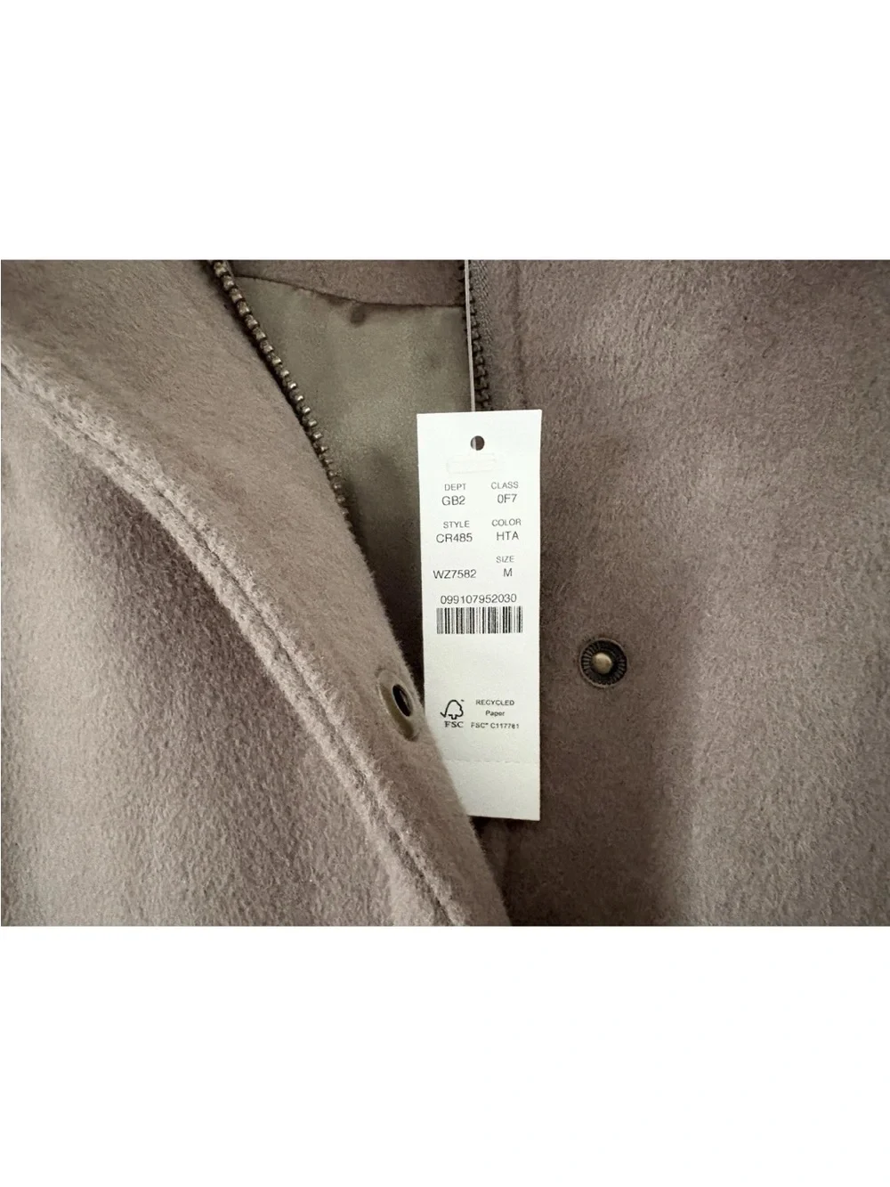 NEW $398 J. Crew Drapey Gray Brown Olive Green Wool Barn Jacket Coat Sz Medium M